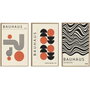 Wallity Artvmodel26-Ahsap Conjunto de 3 Pinturas Decorativas Enmarcadas